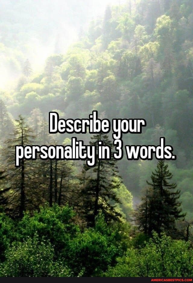 Describe your personality in 3 words.