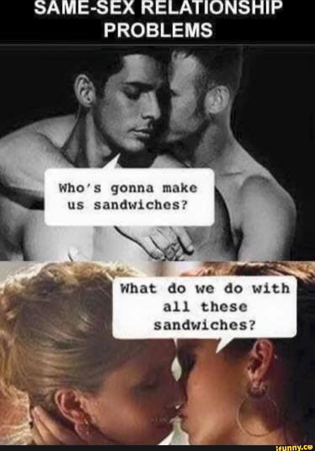 Gay lesbian sandwich meme