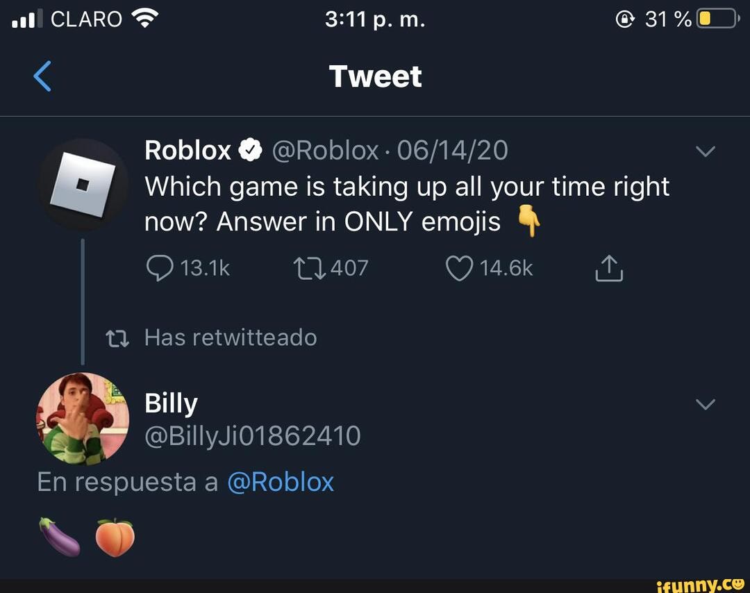 Tweet Roblox Roblox Which game is taking up all your time right