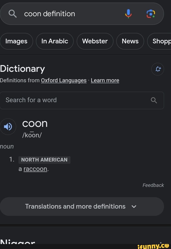 coon-meaning