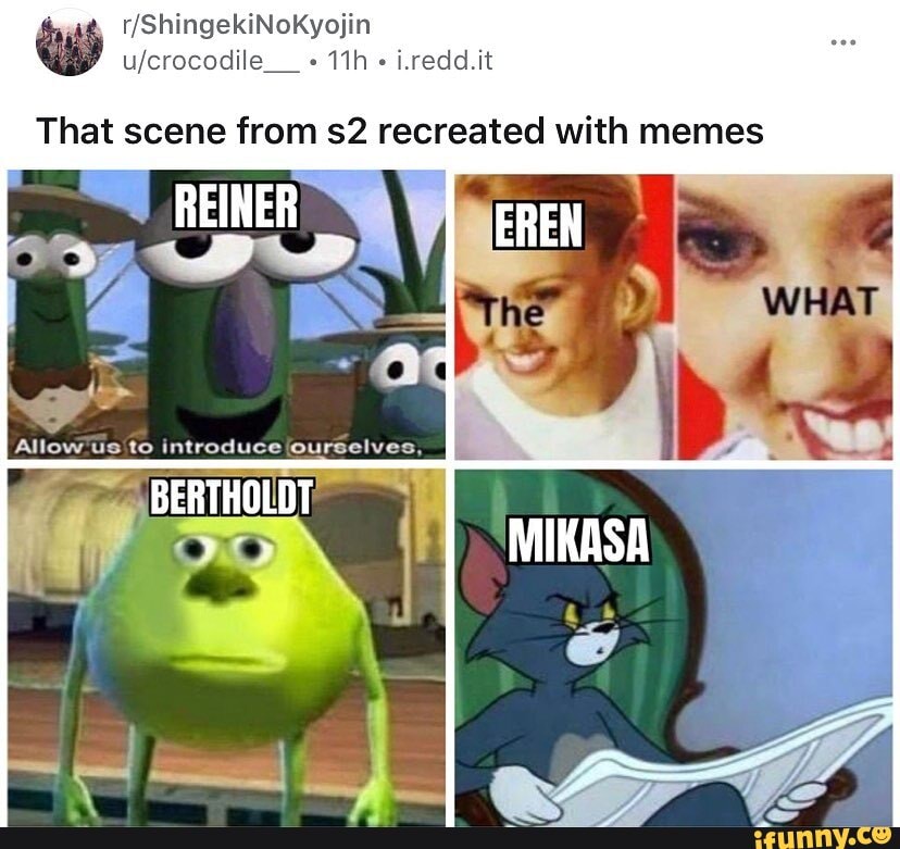 That scene from recreated with memes - iFunny