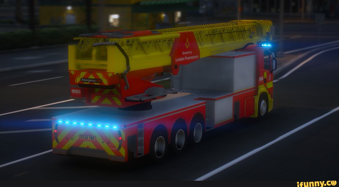 London Fire Brigade 64m Turntable Ladder (GTAV) iFunny