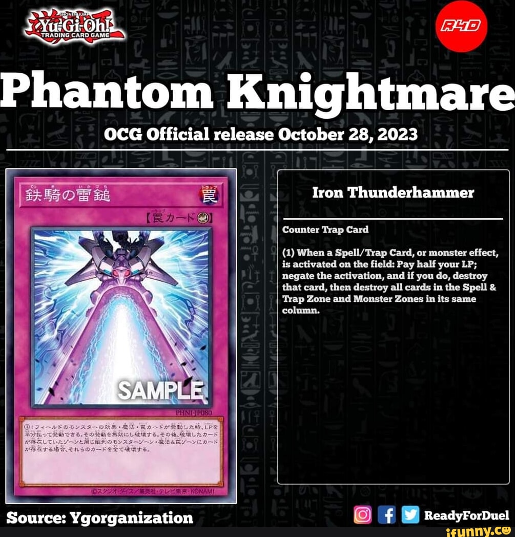 Phantom Knightmare OCG Official release October 28, 2023 Iron