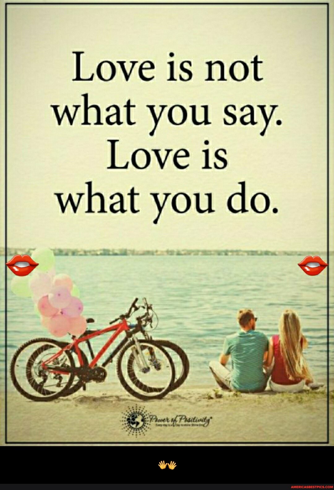 Love is not what you say.
Love is what you do. - 👐