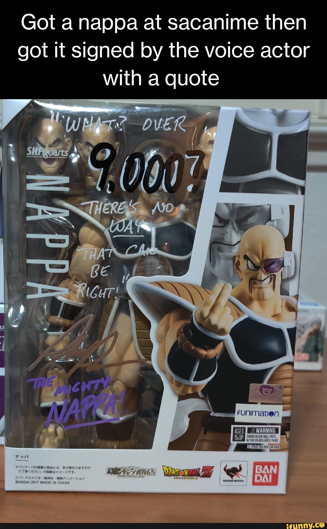 Got a nappa at sacanime then got it signed by the voice actor with a