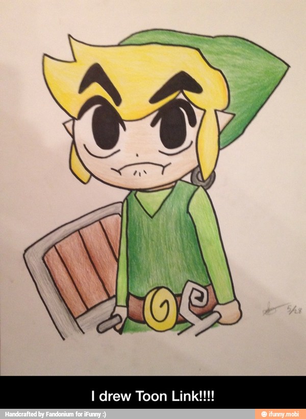 I drew Toon Link!!!!
