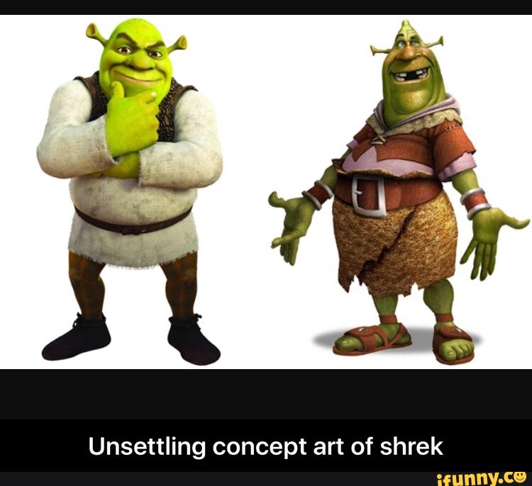 Unsettling Concept Art Of Shrek - Unsettling Concept Art Of Shrek - )