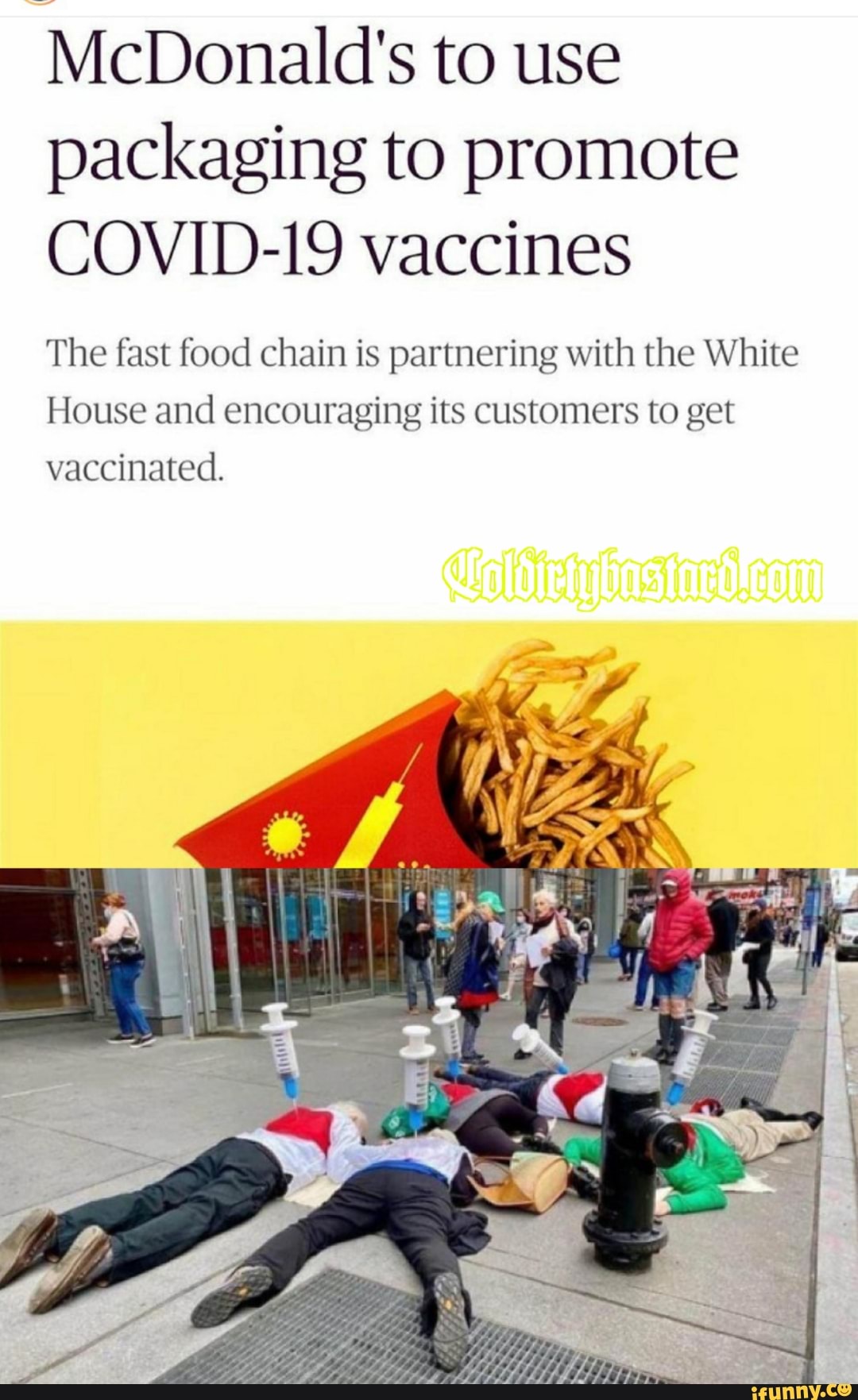 McDonald's to use packaging to promote
COVID-19 vaccines
The fast food chain is partnering with the White
House and encouraging its customers to get
vaccinated.