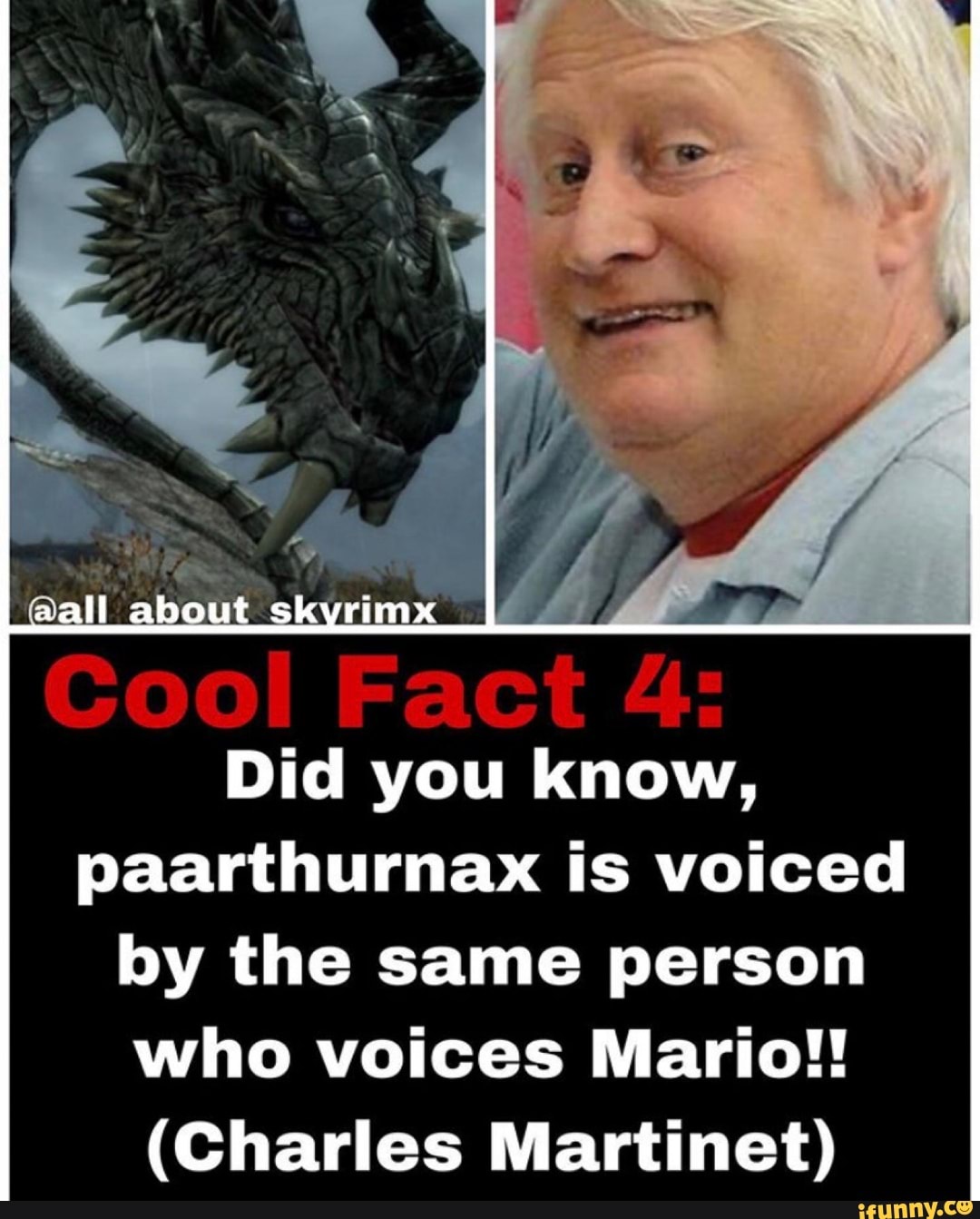 all about skyrimx Did you know, paarthurnax is voiced by the same