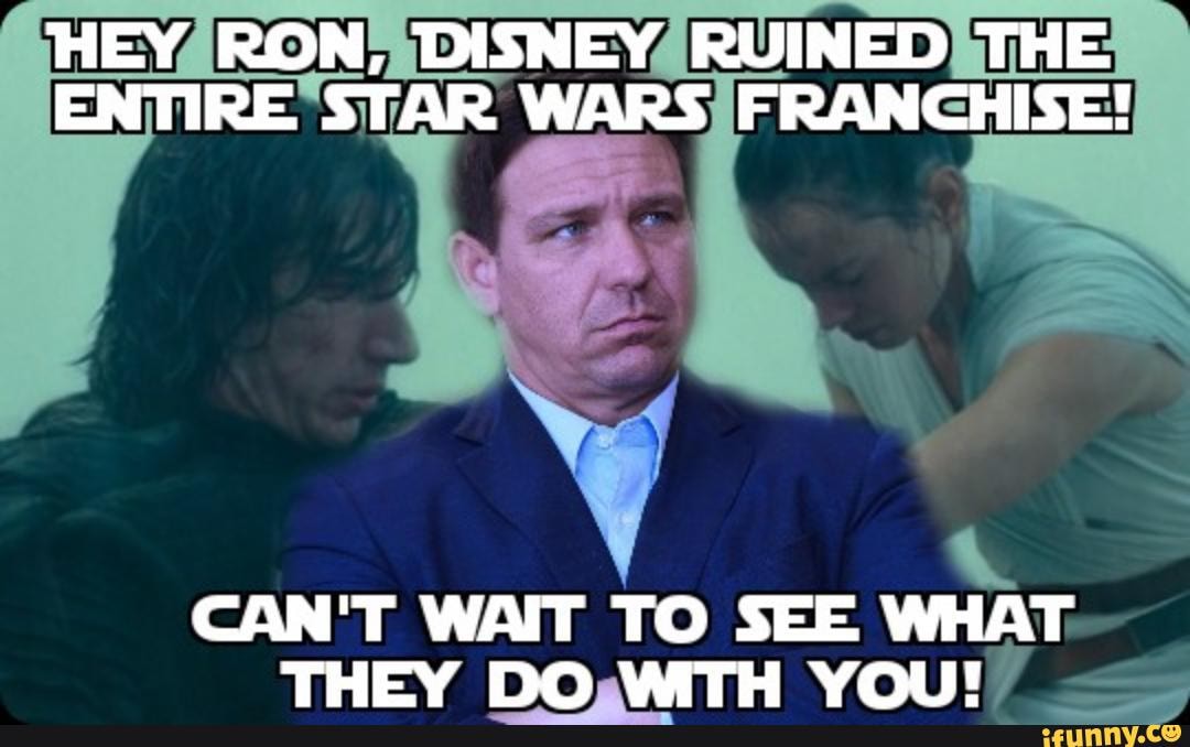 HEY RON, DISNEY RUINED THE ENTIRE STAR WARS FRANCHISE! CAN'T WAIT TO ...