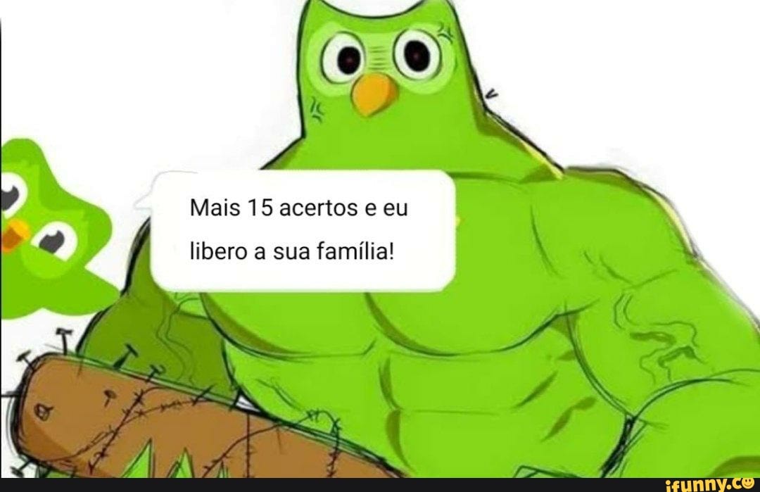 Mais 15 acertos e eu
libero a sua família!