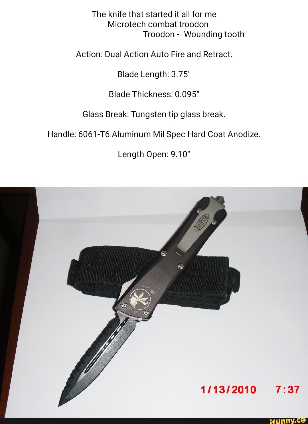 The knife that started it all for me Microtech combat troodon Troodon