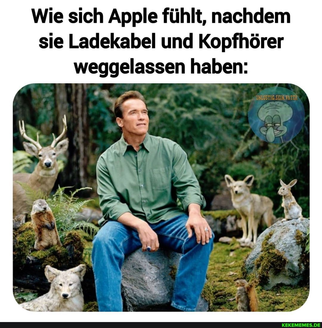 Wie sich Apple fühlt, nachdem sie Ladekabel und Kopfhörer weggelassen haben:
er