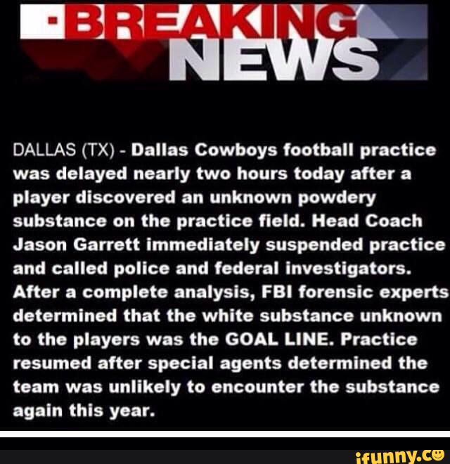 DALLAS (TX) - Dallas Cowboys football practice was delayed &hellip;