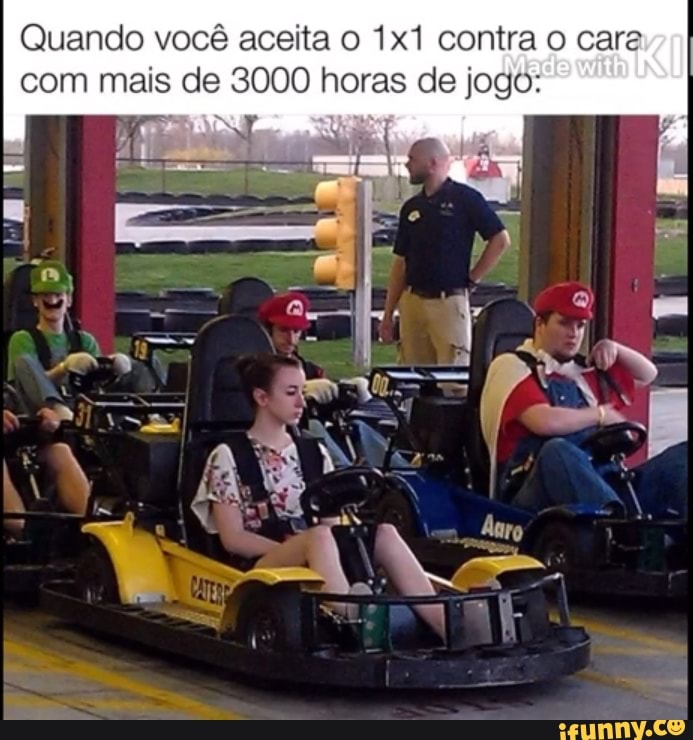 Quando você aceita o contra o cara com mais de 3000 horas de jogo:
