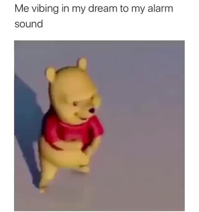 Me vibing in my dream to my alarm sound )