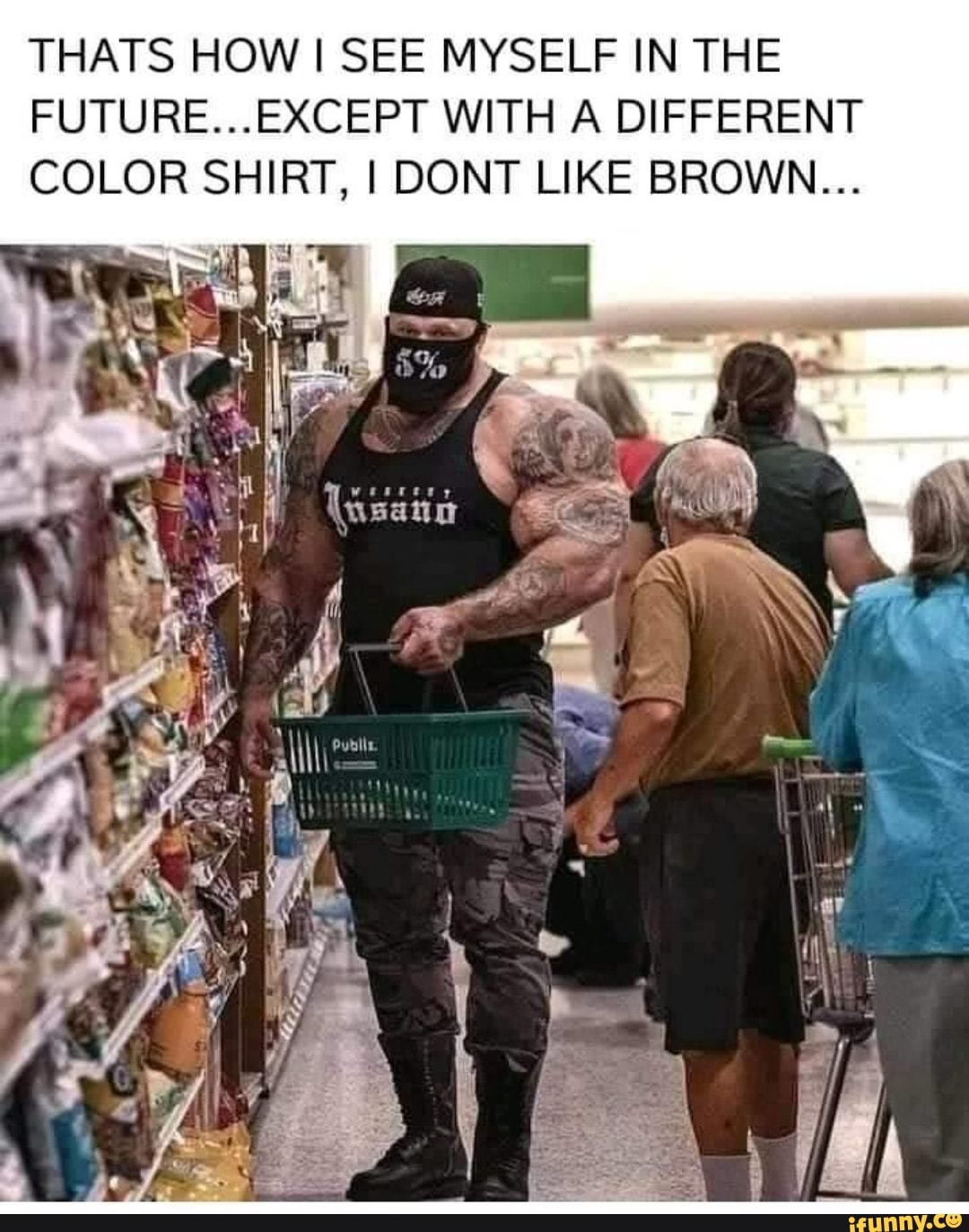 THATS HOW SEE MYSELF IN THE FUTURE...EXCEPT WITH A DIFFERENT COLOR SHIRT, I DONT LIKE BROWN...
rr) FF