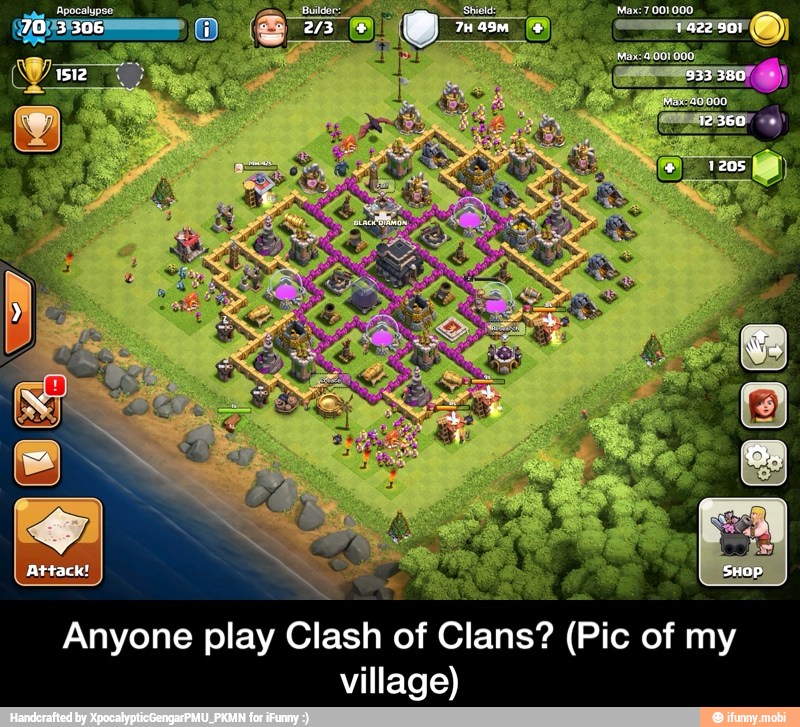 Anyone play Clash of Clans? (Pic of my
village) - Anyone play Clash of Clans? (Pic of my village)