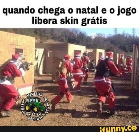 quando chega o natal e o jogo libera skin grátis