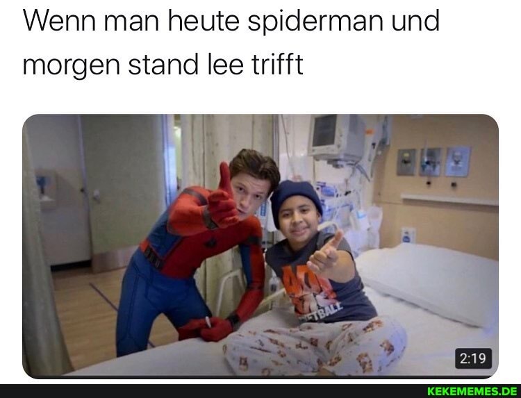 Wenn man heute spiderman und morgen stand lee trifft