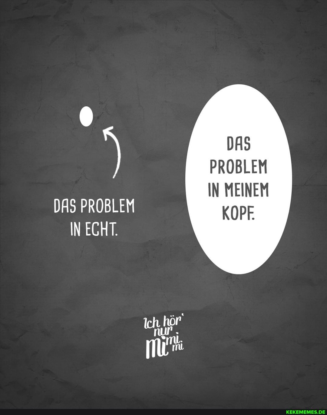 DAS PROBLEM
DAS PROBLEM
IN ECHT.
Ich hör
IN MEINEM
KOPE