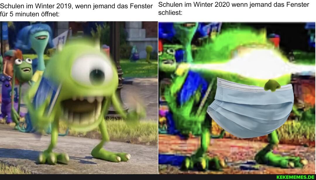 Schulen im Winter 2019, wenn jemand das Fenster Schulen im Winter 2020 wenn jemand das Fenster ür 5 minuten öffnet: schliest: