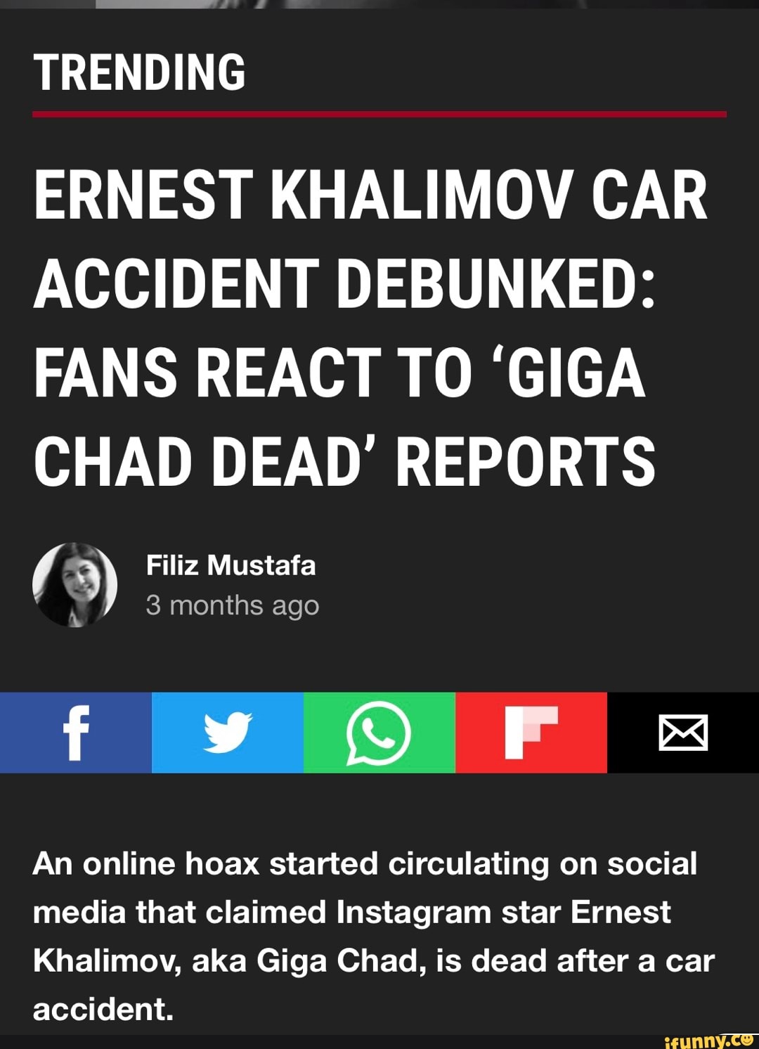 Who is Ernest Khalimov AKA GigaChad and what is the Chad meme?