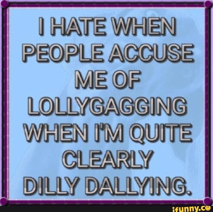 Lollygag or Dilly Dally? #lollygagging #dillydallying #memes #memestik