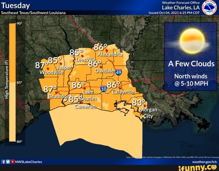 Weather Forecast Office Tuesday Lake Charles, LA Southeast Louisiana