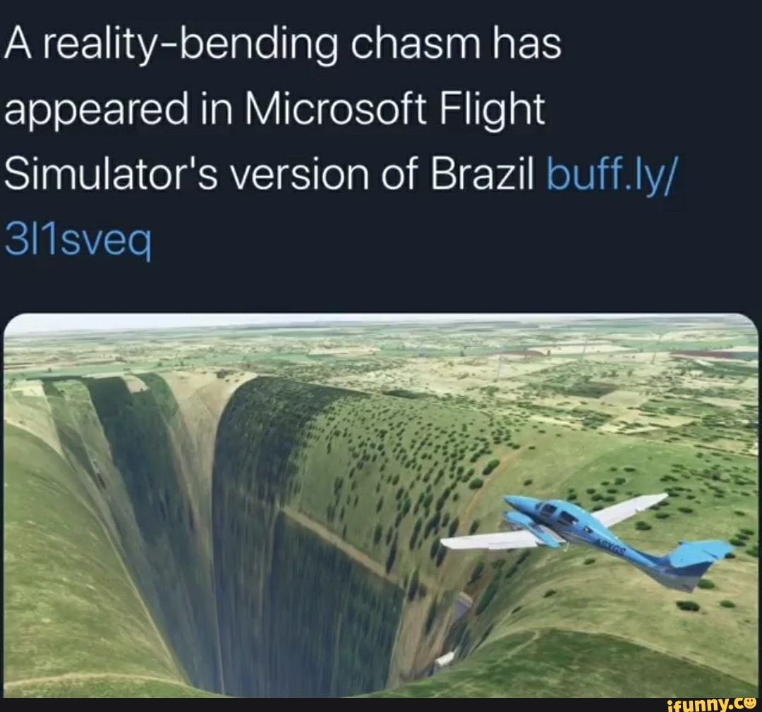 A reality-bending chasm has appeared in Microsoft Flight Simulator's ...