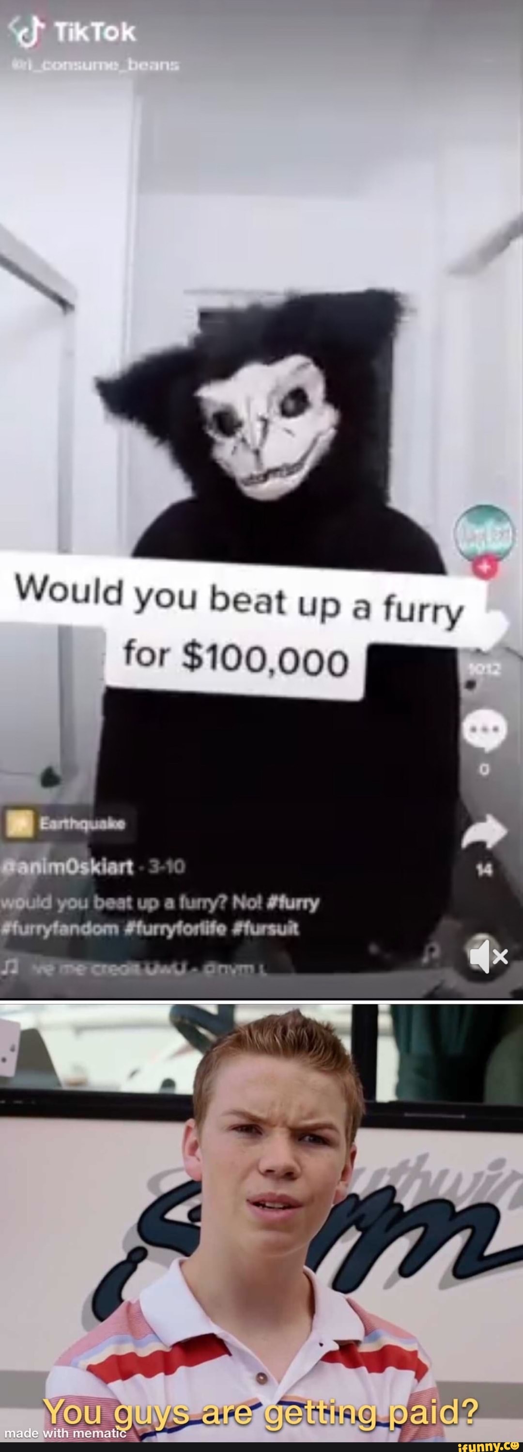 Would you beat up
furry
for $100,000
you beat up a furry? No! #furry
We Creda -
made with
atic
nS Cc Les LITTORS