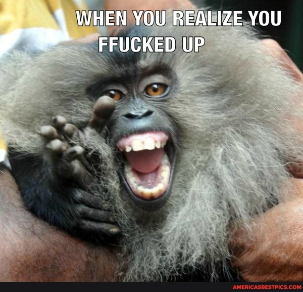 WHEN YOU REALIZE YOU FFUCKED UP