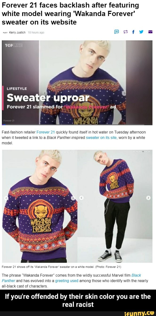 wakanda sweater forever 21