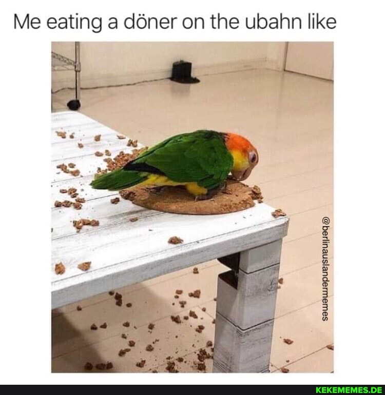 Me eating a d6ner on the ubahn like