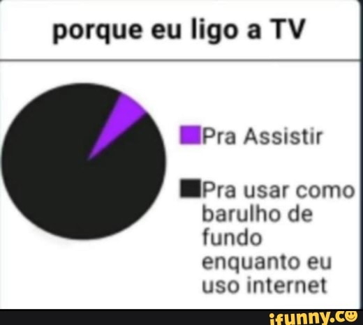 porque eu ligo a TV
Pra Assistir
Pra usar como barulho de fundo enquanto eu uso internet