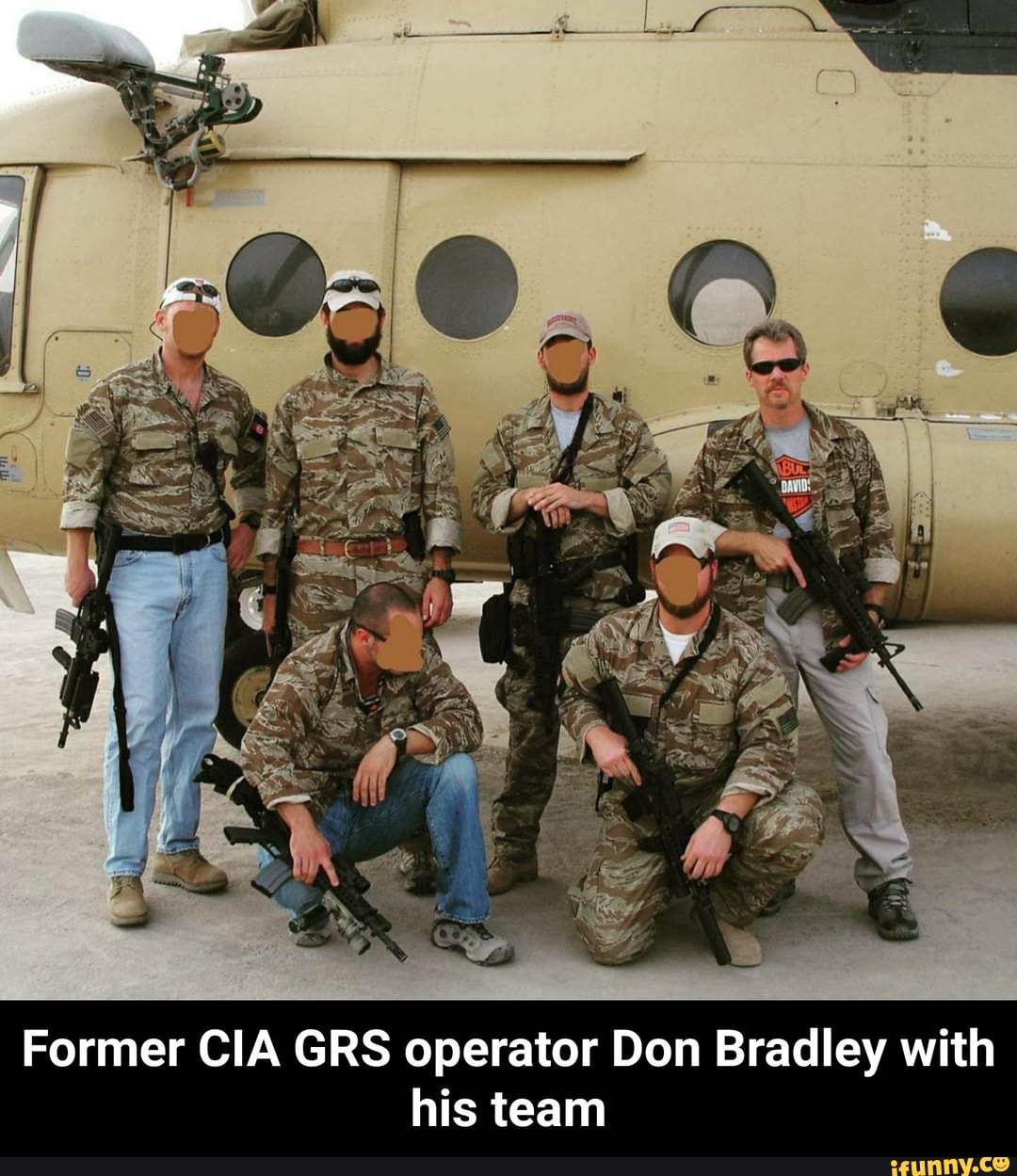 Former CIA GRS operator Don Bradley with his team iFunny