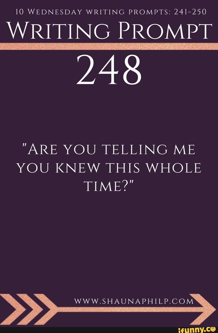 10 WEDNESDAY WRITING PROMPTS: 2417250 WRITIN G PROMPT 248 "ARE YOU ...