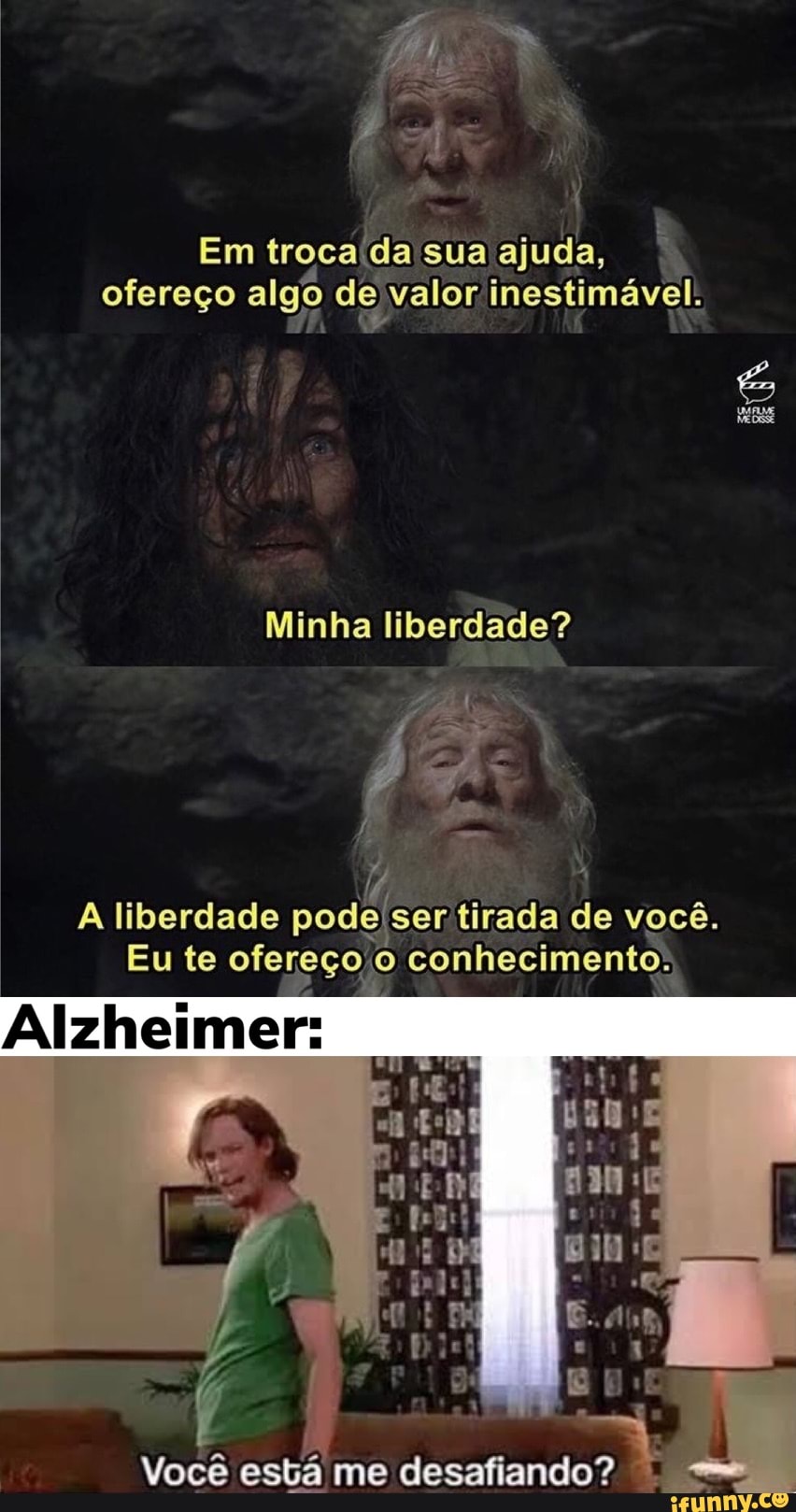 Em trocaida sua ajuda, ofereço algo de valor inestimável.
Minha liberdade?
A liberdade pode tirada de você.
Eu te ofereço o conhecimento.
Cl
Você está me desafiando?