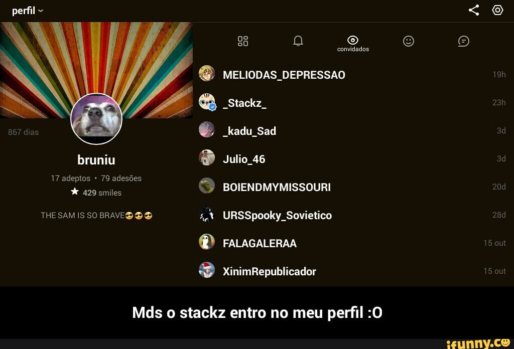 FALAGALERAA
Mds o stackz entro no meu perfil 44 URSSpooky Sovietico - Mds o stackz entro no meu perfil :O
