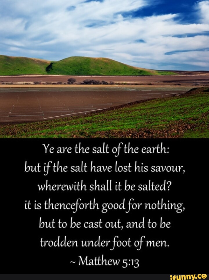 Ye are the salt of the earth but if the salt have lost his savour