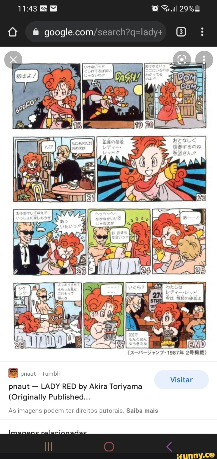 EM OB pnaut pnaut Tumblr LADY RED by Akira Toriyama Visitar pnaut - LADY  RED by Akira Toriyama (Originally Published... As imagens podem ter  direitos autorais. Saiba mais - iFunny