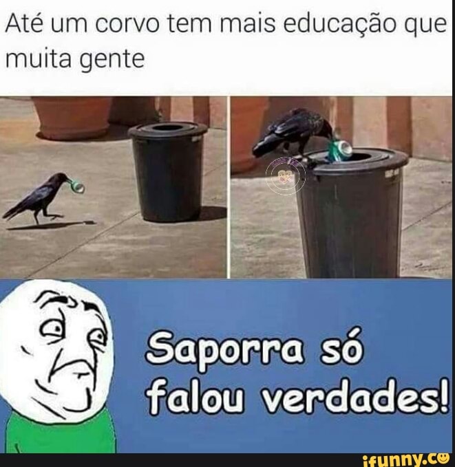 Até um corvo tem mais educação que
muita gente
Te
Ney falou verdades!