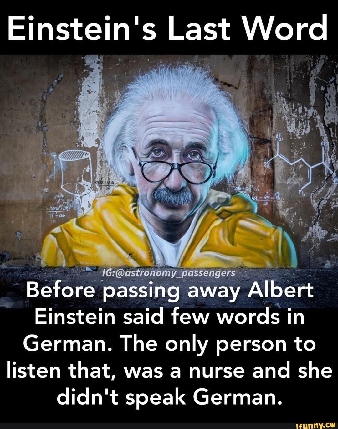 Einstein's Last Word Before passing away Albert Einstein said few words