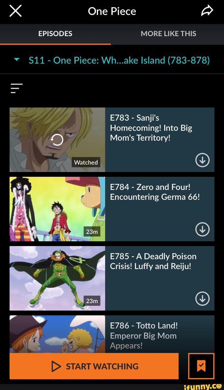 One Piece Episodes More Like This One Piece Wh Ake Island 7 878 E7 Sanji S Homecoming