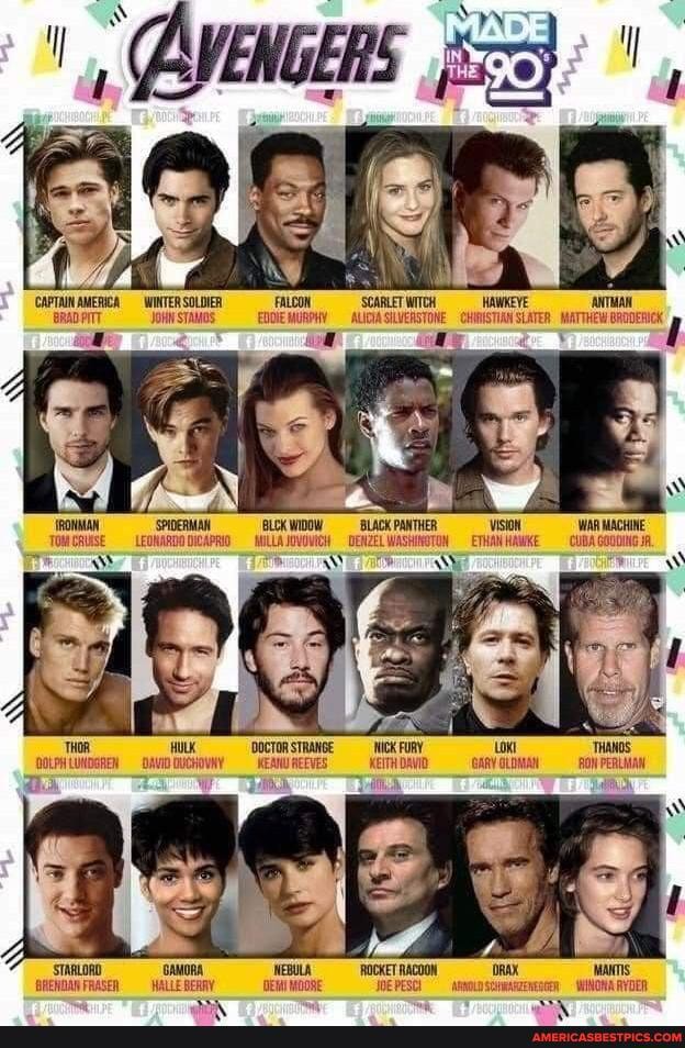 CCAFTAIN AMERICA -_WINTERSOLDIER Fauoon SCARLET WITCH HAWKEYE BRADPITT STAMOS -EDDIE MURPHY -_ALICIASILVERSTONE CHINISTIAN SLATER MATTHEW BRODERICK
'RONMAN SPIOERMAL BLCK WIDOW -BLACK PANTHER visio WAR MACHINE TOMLCRLISE LEOIARDO OIOAPRIO-_MULLAJOVOWICN ENZEL WASHINGTON ETHAN KAWIKE CUDA JR,
THOR DOCTOR STRANGE -NICK FURY OLPH LUNDGREN - OAI DUCHOVN- KEAMUAEEVES --_KETTHDVIO
STARLORD AMORA NEBULA ROCKET RACOON BRENDAN FRASEA -HALLE RERRY MOORE OEPESC) --amoun