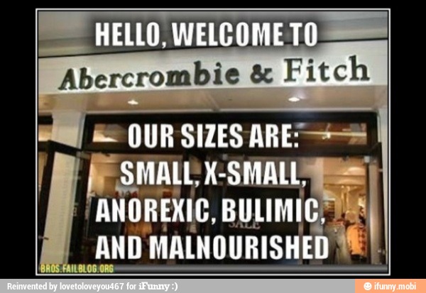HELLO, WELCOME TO a
Abercrombie Fitch QUR SIZES ARE: