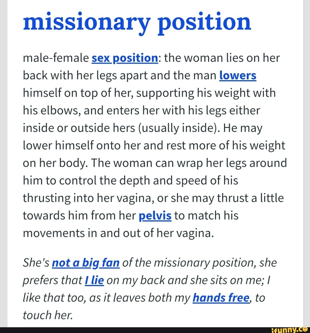 Sex positions free view pictures missionary position