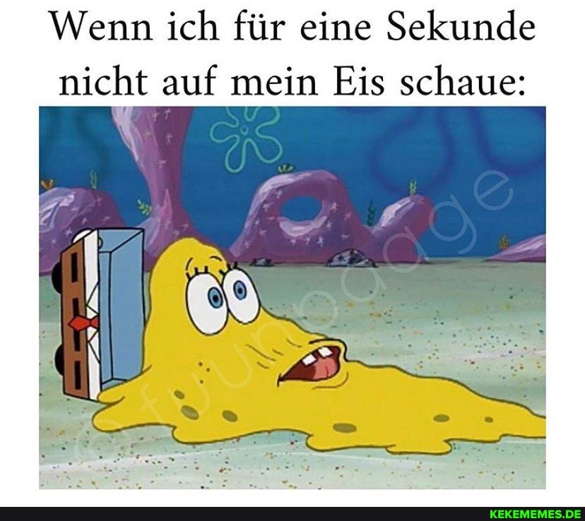 Wenn ich für eine Sekunde nicht auf mein Eis schaue: