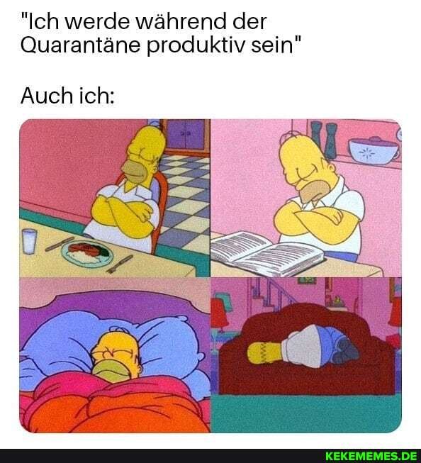 "Ich werde während der
Quarantäne produktiv sein"
Auch ich: