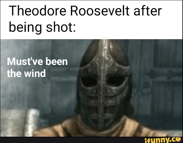 Theodore Roosevelt after
being shot: